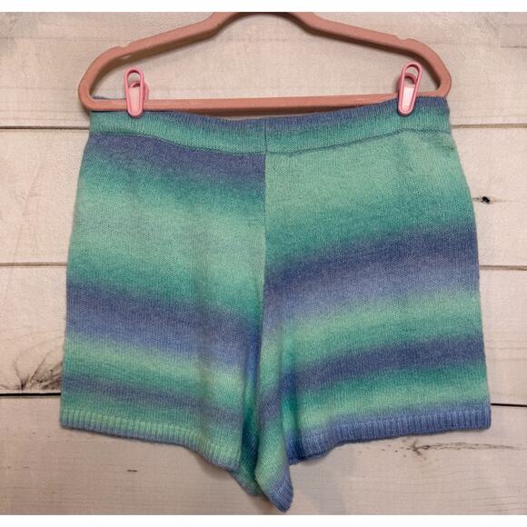 NWT LILLY PULITZER Wanetta Sweater Shorts XL Surf Blue Space Dye MSRP $118 - Picture 2 of 7